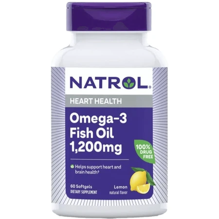 Омега-3 Риб'ячий Жир, 1200 мг, Omega-3 Fish Oil, Natrol, 60 желатинових капсул: ціни та характеристики