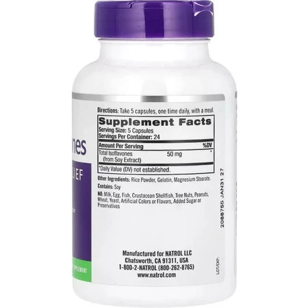 Соевые Изофлавоны, 50 мг, Soy Isoflavones, Natrol, 120 капсул: цены и характеристики