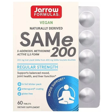 SAM-e (дисульфат тозилат), 200 мг, SAMe, Jarrow Formulas, 60 таблеток: ціни та характеристики