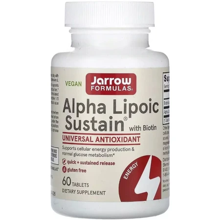 Альфа-Липоевая кислота с биотином, 300 мг, Alpha Lipoic Sustain, Jarrow Formulas, 60 таблеток: цены и характеристики