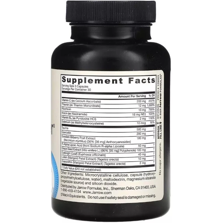 Оптимізатор зору, Vegan Vision Optimizer, Jarrow Formulas, 90 вегетаріанських капсул: ціни та характеристики