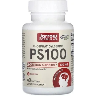 Фосфатидилсерин, 100 мг, PS100, Phosphatidylserine, Jarrow Formulas, 60 гелевых капсул