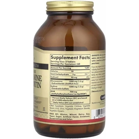Глюкозамин, Хондроитин и МСМ, Glucosamine Chondroitin MSM, Triple Strength, Solgar, 120 таблеток: цены и характеристики