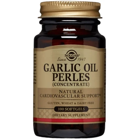 Часникова олія Перлес, Garlic Oil Perles, з ослабленим запахом, Solgar, 100 желатинових капсул: ціни та характеристики