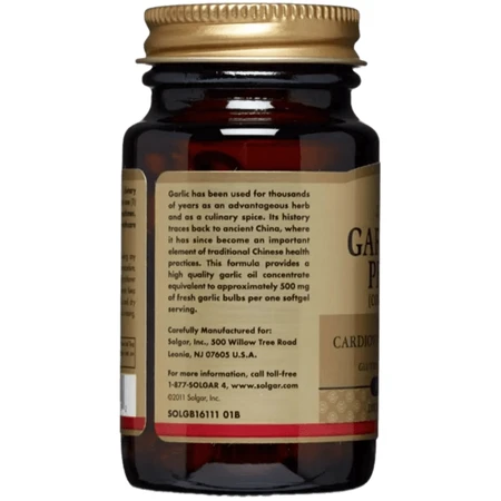 Часникова олія Перлес, Garlic Oil Perles, з ослабленим запахом, Solgar, 100 желатинових капсул: ціни та характеристики