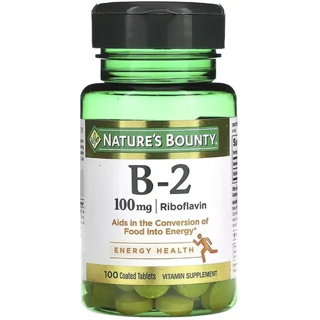 Вітамін B2, 100 мг, Vitamin B2, Nature's Bounty, 100 таблеток: ціни та характеристики