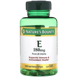 Витамин Е, 180 мг, Vitamin Е, Nature's Bounty, 120 желатиновых капсул
