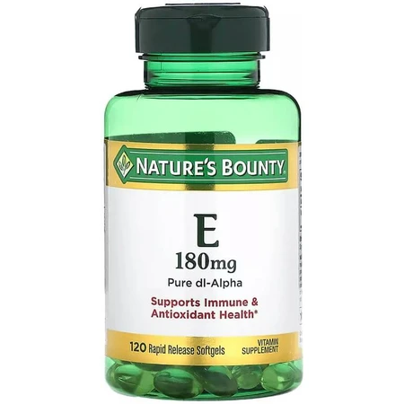 Витамин Е, 180 мг, Vitamin Е, Nature's Bounty, 120 желатиновых капсул: цены и характеристики