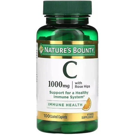 Витамин С с шиповником, 1000 мг, Vitamin C with Rose Hips, Nature's Bounty, 100 каплет: цены и характеристики