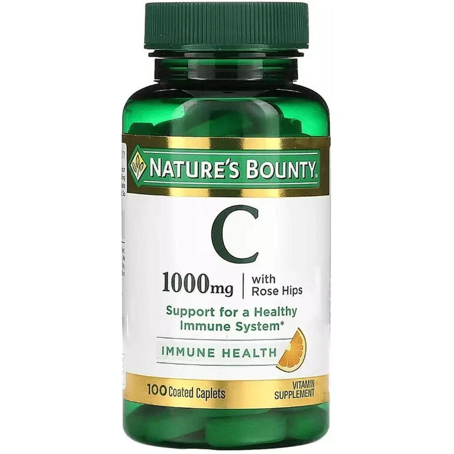 Витамин С с шиповником, 1000 мг, Vitamin C with Rose Hips, Nature's Bounty, 100 каплет: цены и характеристики