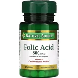 Фолиевая кислота, 800 мкг, Nature's Bounty, 250 таблеток