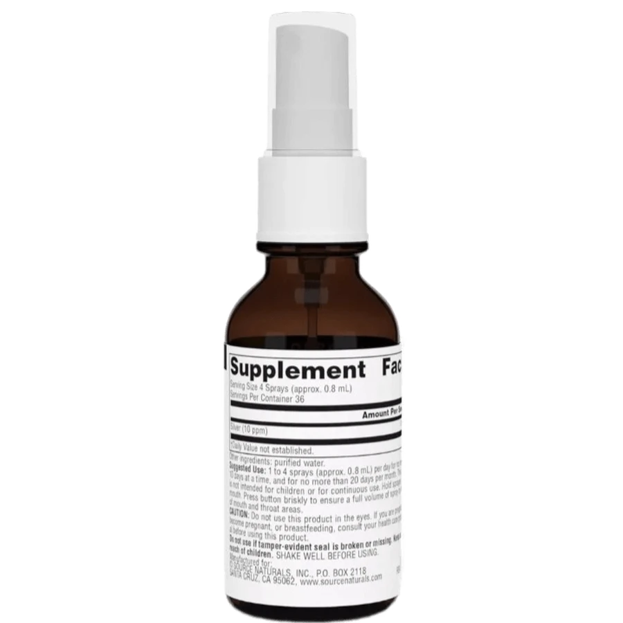 Ультраколоїдне срібло, спрей, Ultra Colloidal Silver Spray, Source Naturals, 29,57 мл: ціни та характеристики
