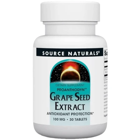Екстракт виноградних кісточок, 100 мг, Grape Seed Extract, Proanthodyn, Source Naturals, 30 таблеток: ціни та характеристики
