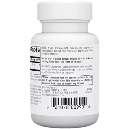 Екстракт виноградних кісточок, 100 мг, Grape Seed Extract, Proanthodyn, Source Naturals, 30 таблеток: ціни та характеристики