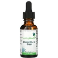 Витамин D3+K2 в каплях, Vitamin D3 + K2 Drops, Seeking Health, 30 мл