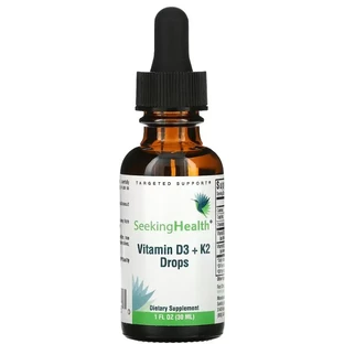 Вітамін D3+K2 у краплях, Vitamin D3+K2 Drops, Seeking Health, 30 мл