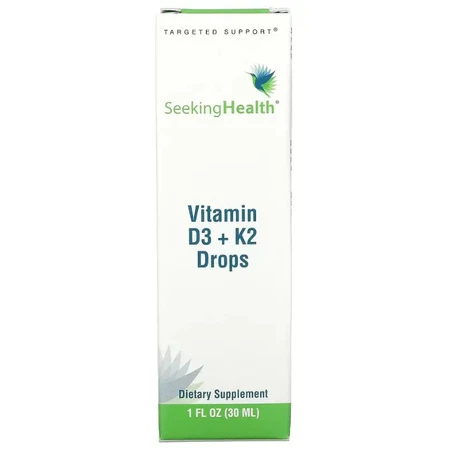 Вітамін D3+K2 у краплях, Vitamin D3+K2 Drops, Seeking Health, 30 мл: ціни та характеристики