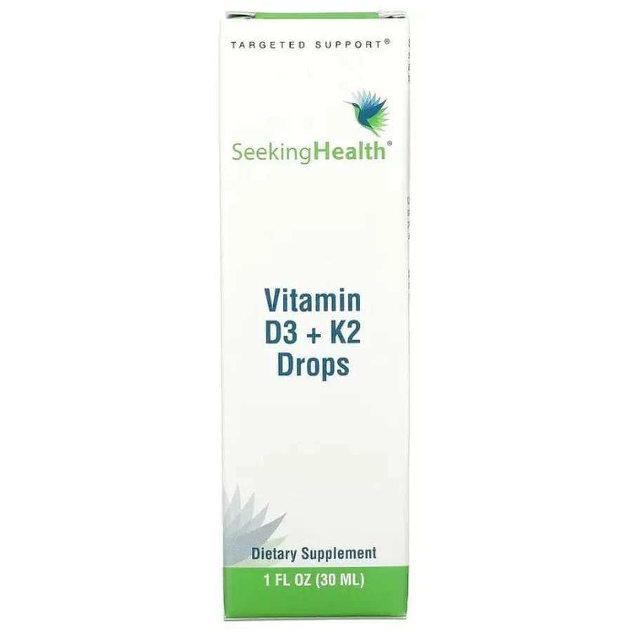 Вітамін D3+K2 у краплях, Vitamin D3+K2 Drops, Seeking Health, 30 мл: ціни та характеристики