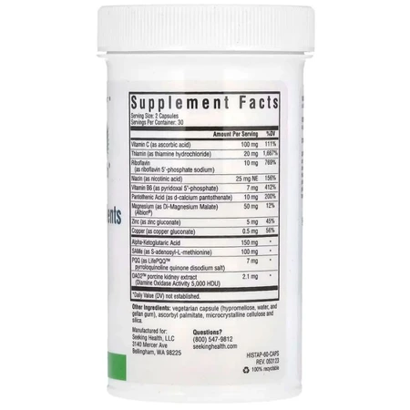 Гистаминовые питательные вещества, Histamine Nutrients, Seeking Health, 60 капсул: цены и характеристики