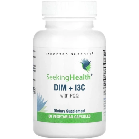 Здоровий метаболізм естрогену з PQQ, DIM + I3C з PQQ, Seeking Health, 60 вегетаріанських капсул: ціни та характеристики