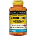 Магнію глицинат з біоперином, 240 мг, Magnesium Glycinate, Mason Natural, 60 капсул