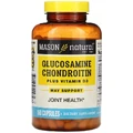 Глюкозамин, хондроитин и витамин D3, Glucosamine Chondroitin Plus Vitamin D3, Mason Natural, 160 капсул