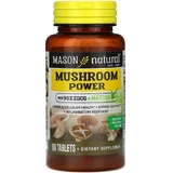 Грибы для Здоровья мозга и клеток, Mushroom Power, Mason Natural, 60 таблеток