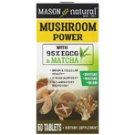 Грибы для Здоровья мозга и клеток, Mushroom Power, Mason Natural, 60 таблеток: цены и характеристики