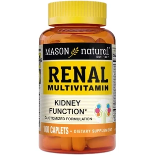 Мультивитамины для почек, Renal Multivitamin, Mason Natural, 100 каплет