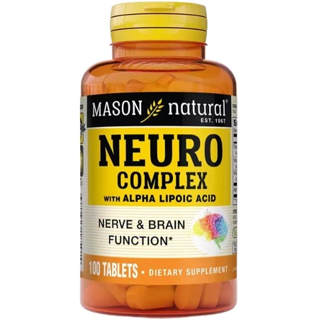 Нейрокомплекс с альфа-липоевой кислотой, Neuro Complex with Alpha Lipoic Acid, Mason Natural, 100 таблеток: цены и характеристики