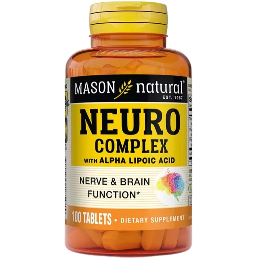 Нейрокомплекс с альфа-липоевой кислотой, Neuro Complex with Alpha Lipoic Acid, Mason Natural, 100 таблеток: цены и характеристики