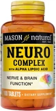 Нейрокомплекс із альфа-ліпоєвою кислотою, Neuro Complex with Alpha Lipoic Acid, Mason Natural, 100 таблеток
