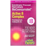 Активный комплекс витаминов B, BioCoenzymated, Active B Complex, Natural Factors, 60 вегетарианских капсул: цены и характеристики