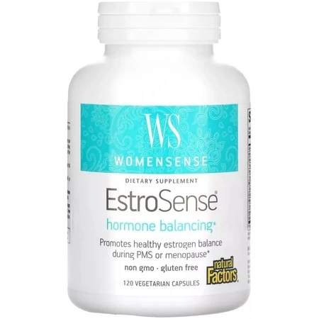 Гормональный баланс, WomenSense, EstroSense, Hormone Balancing, Natural Factors, 120 вегетарианских капсул: цены и характеристики