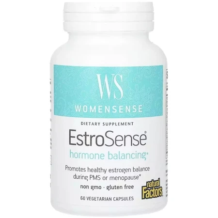 Гормональний баланс, WomenSense, EstroSense, Hormone Balancing, Natural Factors, 60 вегетаріанських капсул: ціни та характеристики