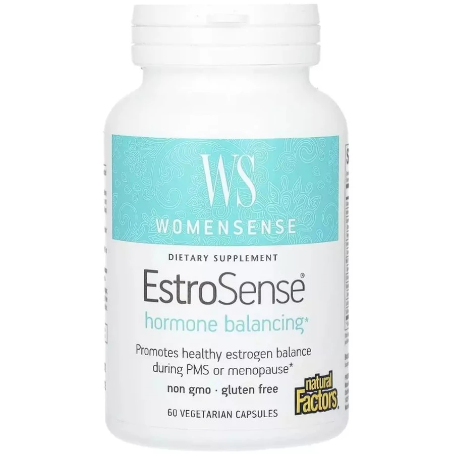 Гормональний баланс, WomenSense, EstroSense, Hormone Balancing, Natural Factors, 60 вегетаріанських капсул: ціни та характеристики