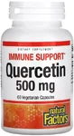 Кверцетин, 500 мг, Quercetin, Natural Factors, 60 вегетарианских капсул