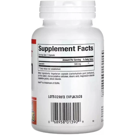 Кверцетин, 500 мг, Quercetin, Natural Factors, 60 вегетаріанських капсул: ціни та характеристики