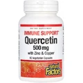 Кверцитин с цинком и медью, 500 мг, Quercetin with Zinc & Copper, Natural Factors, 60 вегетарианских капсул