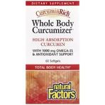 Куркумін для оптимізації здоров'я всього тіла, CurcuminRich, Whole Body Curcumizer, Natural Factors, 60 желатинових капсул: ціни та характеристики
