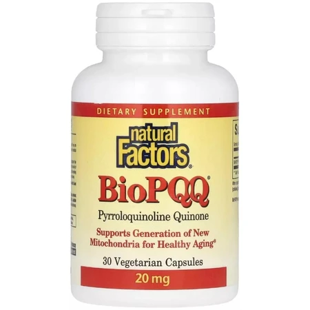 Пирролохинолинхинон PQQ, 20 мг, BioPQQ, Natural Factors, 30 вегетарианских капсул: цены и характеристики