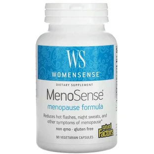Поддержка при менопаузе, WomenSense, MenoSense, Menopause Formula, Natural Factors, 90 вегетарианских капсул