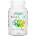 Підтримка роботи мозку, 3 Brains, Higher Thoughts, Natural Factors, 30 гелевих капсул: ціни та характеристики