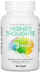 Поддержка работы мозга, 3 Brains, Higher Thoughts, Natural Factors, 30 гелевых капсул