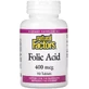 Фолиевая кислота, 400 мкг, Folic Acid, Natural Factors, 90 таблеток