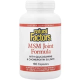 Формула для суглобів з МСМ, глюкозаміном та хондроїтинсульфатом, MSM Joint Formula with Glucosamine & Chondroitin Sulfate, Natural Factors, 180 капсул