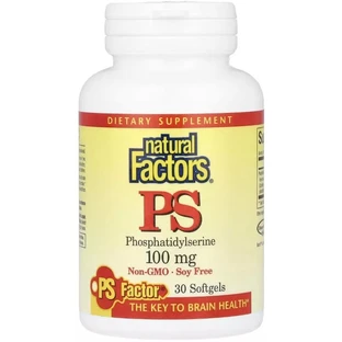 Фосфатидилсерин, 100 мг, Phosphatidylserine, Natural Factors, 30 гелевых капсул