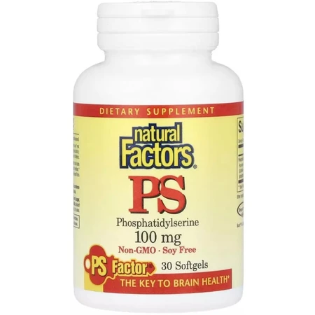 Фосфатидилсерин, 100 мг, Phosphatidylserine, Natural Factors, 30 гелевых капсул: цены и характеристики