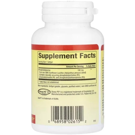 Фосфатидилсерин, 100 мг, Phosphatidylserine, Natural Factors, 30 гелевых капсул: цены и характеристики