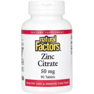 Цитрат Цинку, 50 мг, Zinc Citrate, Natural Factors, 90 таблеток